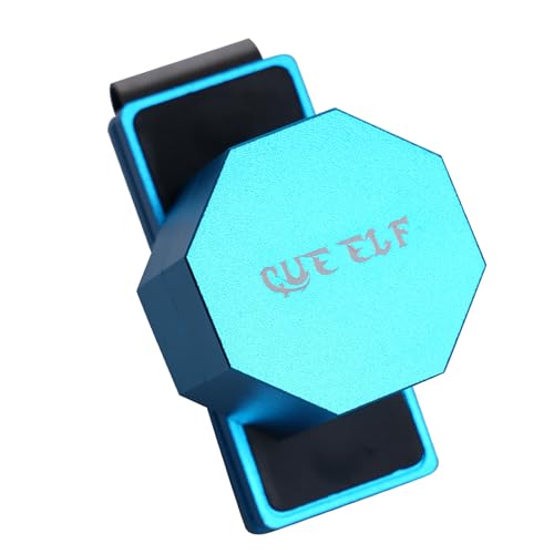 CUEELF Magnetic Pool Chalk Holder, Portable Aluminum Alloy Billiard Chalk Box with Belt Clip & Built-in Hex Wrench, for Most Billiard Chalk (Regular/Square/Round), Snooker & Carom Accessories - color: Blue, size: Octagon