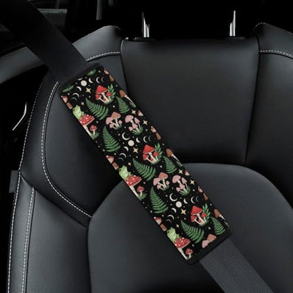 1 Pair Frog Mushroom Art Seat Belt Shoulder Pad Soft Padded Seat Belt Cushion for Adult Use, Stroller Pushchair High Chair, Pressure Relief - color: Pattern 1152