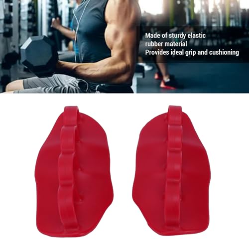 Zerodis Handicrafts Antislip Rubber Gym Grips Deadlifts Palm Protectors Pull Up Grippers Finger Sleeve Pads Gym Fitness Gloves for Men Women Training Silicone Workout Grips Non Slip