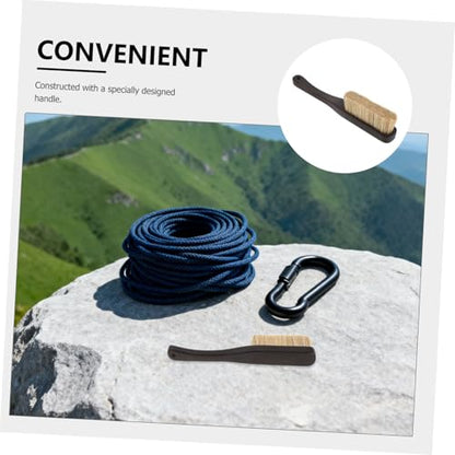 Boar Hair Climbing Chalk Brush with Wooden Handle for Rock Climbing and Bouldering Holds Efficiently Removes Chalk and Dirt Without Damaging Natural Rock for Lengthy Climbs