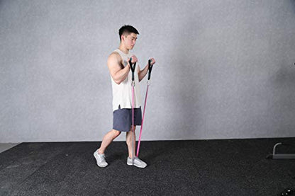 Upgraded Cable Machine Attachments Resistance Bands Handles Grips Fitness Strap Stirrup Handle Cable Attachment Silicon Grip with Metal Carabiner Colorful Version - color: Blue