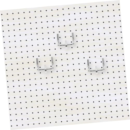PRETYZOOM 50Pcs Heavy Duty Carbon Steel Pegboard Hooks Silver Pegboard Accessories for Garage and Workshop Organization for Tool Display and Storage