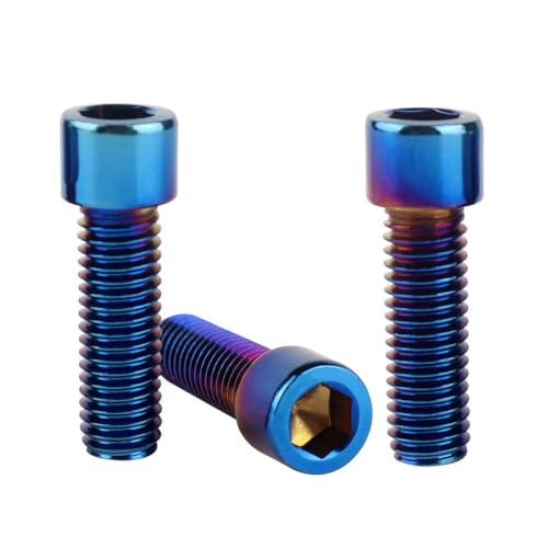 6Pcs Bike Screws M6x10 12 16 18 20 25 30 35mm Stainless Steel Socket Head Cap Allen Hex Bolt (Burnt Blue, M6 x18mm) - color: Burnt Blue, size: M6 x18mm