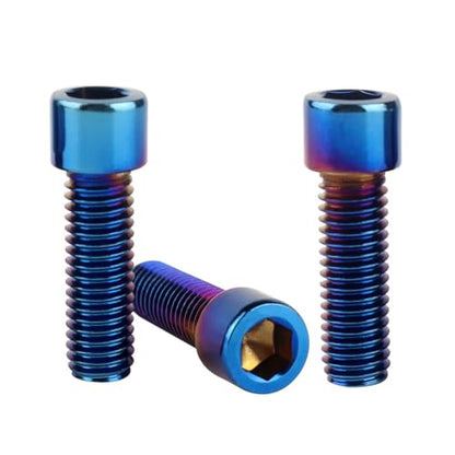 6Pcs Bike Screws M6x10 12 16 18 20 25 30 35mm Stainless Steel Socket Head Cap Allen Hex Bolt (Burnt Blue, M6 x25mm) - color: Burnt Blue, size: M6 x25mm