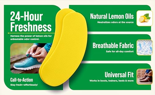 Natural Shoe Deodorant Stickers Odor Remover Patches for Shoes & Slippers, Long-Lasting Fresh Scent, Eliminates Bad Smell, Easy to Use – 20 Count Pack - size: Pack of 20
