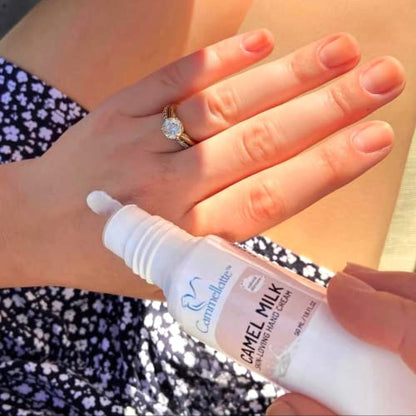 Camel Milk Hand Cream for Dry Hands Extremely Protective for Irritated Skin With Aloe Vera, Jojoba, Shea Butter, Vitamins and Omega Fatty Acids 50 ml