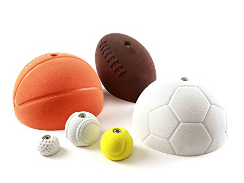 Atomik Rock Climbing Holds XXL Bolt-On Football in Brown