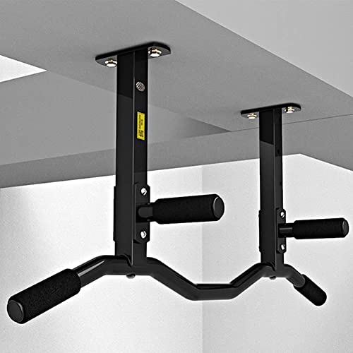 JYDQM Fitness Training Pull Up Bar for Men & Women Ergonomic Ceiling Mounted Pull Up Bar with 4 Grip Positions, Multifunctional Indoor Chin-Up Bar Home Workout Sports Equipment (Size : Curved) - size: Curved