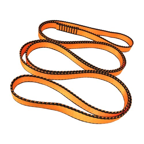 FOSER 18mm Nylon Climbing Sling Runner, 23KN Nylon Rope,Apply to Rock Climbing, Mountaineering, Hiking, Downhill, Emergency Equipment, etc - color: Orange(1pcs)