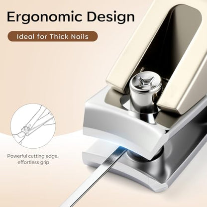 FAMILIFE Manicure Set, Nail Clippers Pedicure Tool, 8 pcs Stainless Steel Manicure Kit Professional Grooming Tool, Nail Kit with Portable Brown Leather Travel Case Luxury Gifts for Men Women - color: Brown-1