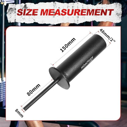 AHTAPFON Weight Stack Pin with 1 x Spring Collar,Weight Extender Pin,Fits Add 2" Weight Plates for Cable Machine,Fitness Equipment for Home Gym - size: 8×80mm-150mm-Rod