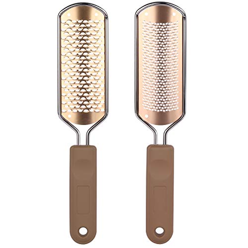 2 Pack Foot File Callus Remover Rasp Feet Scrubber for Dead Skin | Stainless Steel Foot Scraper