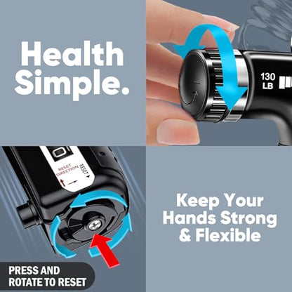 HiKeep Grip Strength Trainer (2 Pack), Forearm Strengthener, Hand Grip Gripper Strengthener, Hand Strengthening Devices, Forearm Exerciser, Finger Wrist Strengthener, Exercisers Squeezers for Strength - color: Blue