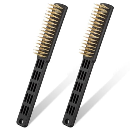 2 Pcs Bowling Accessories Bowling Shoe Brush, Remove Dust Grit, Heavy Duty Wire Brush, Improve The Slide of The Shoe Outdoor Shoes Cleaning Brushes for Shoes, Sliders, Golf Cleats and Boots