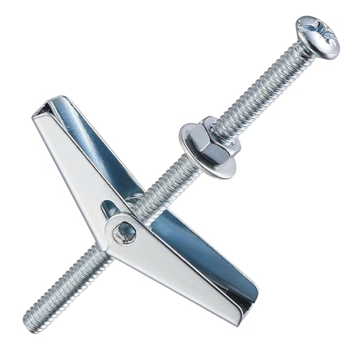 Wensilon (30 pcs) 3/16" Heavy Duty Drywall Anchors and Screws,Toggle Bolts and Wing Nuts Set, Hollow Drywall Anchors Bolts Screws Assortment Kit for Hanging Lamps Heavy Items - size: 3/16" (30 pcs)