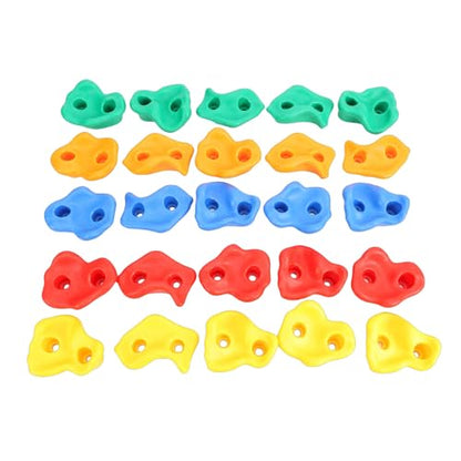 CHICIRIS RockClimbingHolds, PEPlasticSafeOdorlessErgonomicDesign, withTactileFinishforIndoorOutdoorClimbingWalls