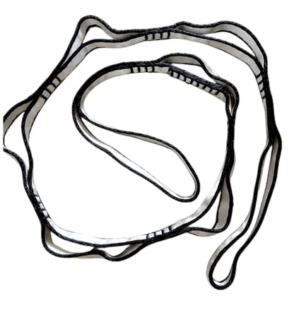 2Pcs 22KN Strong Climbing Strap Daisy Chain Nylon Daisy Chain Adjustable Strap Rope ，Length 110/150/180cmYoga Extend Belt - color: Grey, size: 1.1m