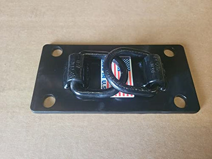 M.G.E. Products Kioti Bobcat Tractor Front Bumper Hitch D-Ring Bracket Tie Down Hooks - Powder Coated Steel - Made in USA