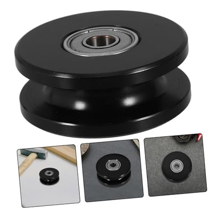 Gym Cable Pulley System Heavy-Duty Aluminum Pulley Wheel U-Groove Double Bearing Silent for Fitness Equipment