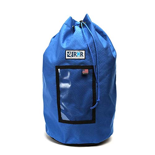 Rock-N-Rescue Grand Rope Bag, Premium Climbing Gear Storage Backpack, Heavy-Duty 1000D Nylon, Padded Shoulder Straps, Waterproof Design, Made in USA, Perfect for Mountaineering - color: Blue, size: Standard - 200' of 1/2" Capacity