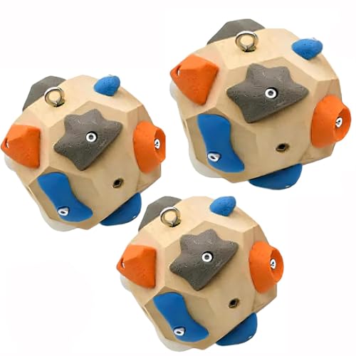 Handcrafted Boulder Block Build Strength and Precision 3D Climbing Ball for Training Simulated Rock Wall Holds Portable Gear Gifts Rocks Climbers Block Anywhere(Size:3 Item,Color:Khaki) - size: 3 item