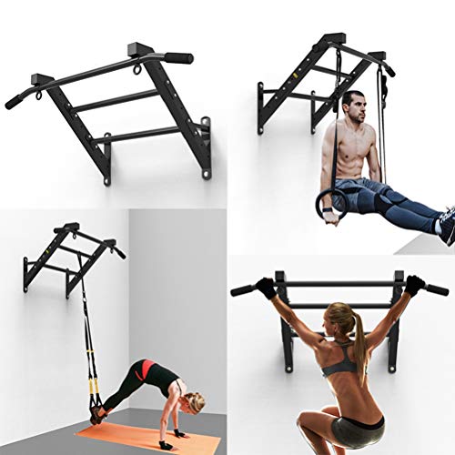AGYH Wall-Mounted Horizontal Bar, Climbing Inclined Ladder Aircraft Frame Pull-up, Traction Rope Fitness Ring, Load 200kg