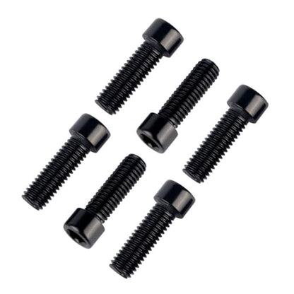 6Pcs Bike Screws M6x10 12 16 18 20 25 30 35mm Stainless Steel Socket Head Cap Allen Hex Bolt (Black, M6 x20mm) - color: Black, size: M6 x20mm
