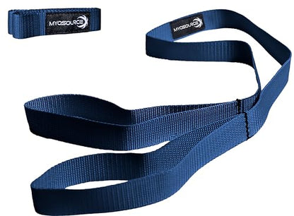 Myosource Kinetic Bands Cheerleading Flexibility Stunt Strap - Improve Stretching and Stunts for Cheer Dance Gymnastics & Physical Therapy – Stocking Stuffers Present for Kids Girls Adults - 12 Colors - color: Navy