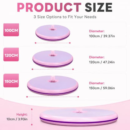 Pole Dance Crash Mat, Inflatable Safety Cushion, Folding Crash Exercise Pad, Non-Slip Base, Waterproof, Manual Pump Included for Home & Studio - size: 100*10cm/39.4*3.94in