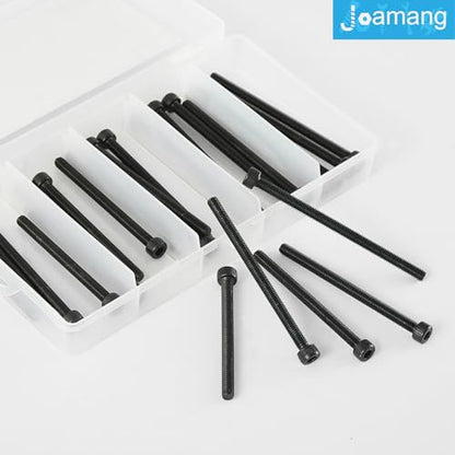 M5 x 60mm 65mm 70mm 75mm 80mm Hex Socket Head Cap Screws Bolts, 12.9 Grade Alloy Steel, Black Oxide Finish, Metric Allen Drive, Fully Threaded, Assortment Kit 25Pcs - size: Socket M5x60-80mm