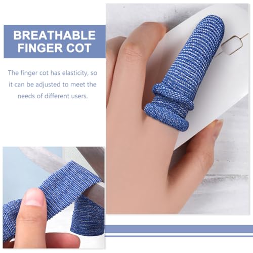 MAGICLULU 10pcs Breathable Finger Sleeves Soft Rebound Sports Finger Protectors Reusable Thumb Cot for Athletic Support and Injury Prevention
