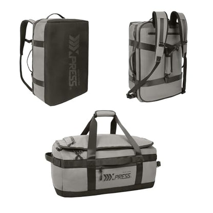 2-in-1 Carry-on Backpack for Men Women 40L Sports Gym Bag with Backpack Straps,Water Resistant,for Travel/Gym（20in,Grey） - color: 20in-grey