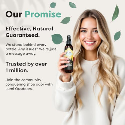 Lumi Outdoors Natural Shoe Deodorizer Spray & Odor Eliminator - Fresh Citrus Tea Tree Essential Oil Odor Eater - style: 1 Pack - Citrus Tea Tree