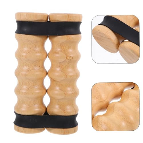 ABOOFAN Wooden Handle Resistance Bands Set, Portable Exercise Stick Kit for Full-Body Strength Training and Shoulder Rehab, Home Gym Workout Equipment