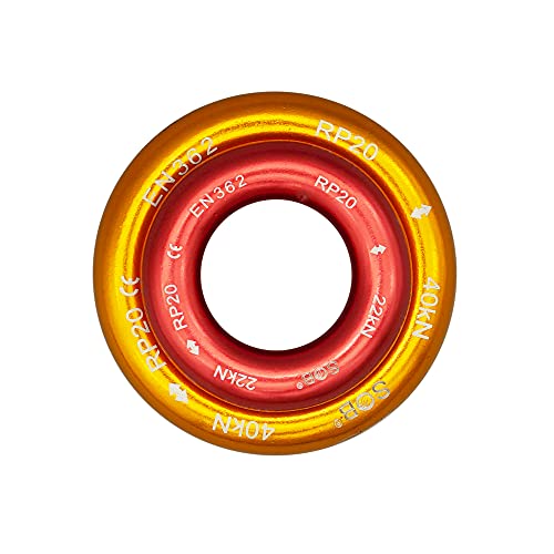 SOB Aluminum Rappel Ring Climbing Ring 40KN/22KN Pack of 2 for Rock Climbing Arborist Rescue Connection Point