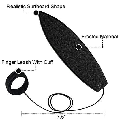 4 Pack Finger Surfboard for Car Ride - 1.4" x 4.5" Pro Air Fingerboard, Fun Keepsake Toy Gifts for Teens, Ideal Birthday & Travel Stocking St - color: Blue Black Yellow and Red