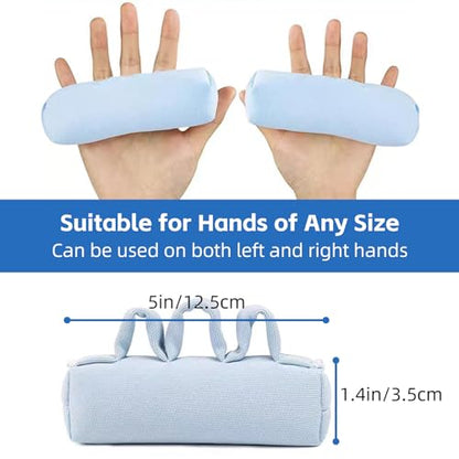 Finger Contracture Cushion for Stroke Patients - Soft Support to Prevent Finger Clenching Pressure Ulcers Promote Blood Circulation, Aid Rehabilitation for Arthritis and Hand Dysfunction (Blue)