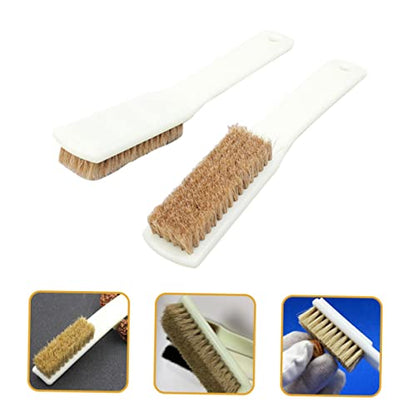 2pcs Walnut Stone Cleaning Brush for Climbing Rocks Boars Hair Brush Handle for Outdoor Climbing