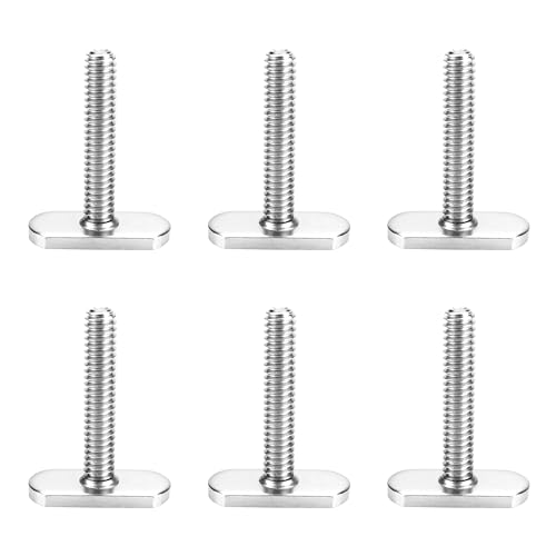 T Bolts for Kayak Track/Rail Mount, Kayak Track Accessories Screws 1.5 Inch Long, Nuts 1/2 Inch Wide, Kayak Hardware T-Slot Bolts 6 Pack - size: 1.5 Inch