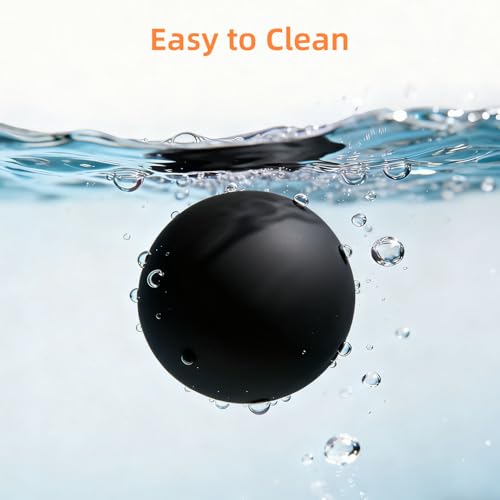 Massage Lacrosse Balls for Myofascial Release, Trigger Point Therapy | Foot Massage Ball to Relieve Plantar Fasciitis, Muscle Soreness - color: Black