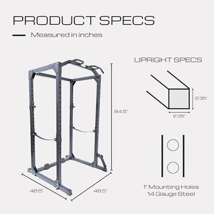 HulkFit Multi-Functional Adjustable Pro Series Power Rack Power Cage Exercise Equipment for Home Gym with Squat Rack Attachments and Accessories - Bench Press, Squats, and Deadlifts - Multicolor - style: Gen 2 Pro Series Power Cage - Black