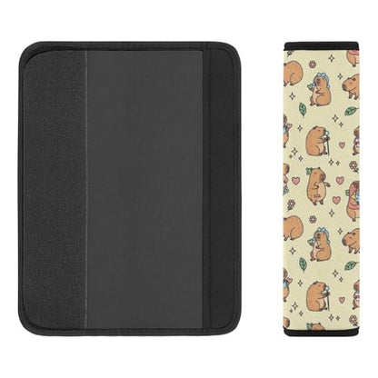 2 Piece Universal Fit Seat Belt Cover for Adult Use, Most Cars, Capybara Cute Seat Belt Covers Cushion, Shock Absorption - color: Pattern 402
