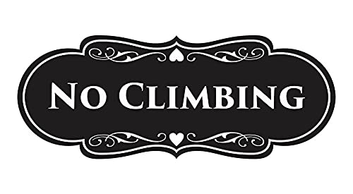 Signs ByLITA Designer No Climbing (Black) - Small - color: Black, size: 2 x 5" - Small (1 Pack)