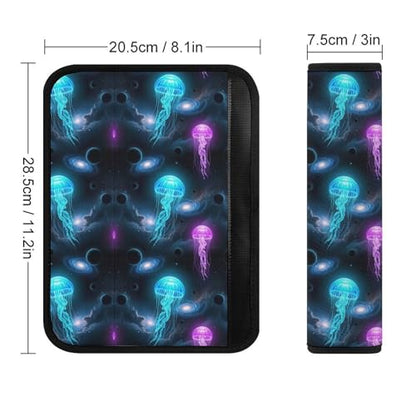 2 Pack Galaxy Jellyfish Car Seat Straps Shoulder Pads Soft Padded Seat Belt Cushion for Kids, All Vehicles, Pressure Relief - color: Pattern 1160