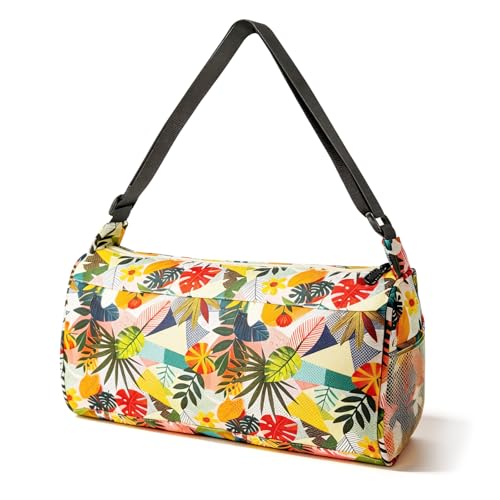 C&F BOGMOST Small Gym Bag for Women & Men,Small Lightweight Duffel Bag Carry On Bags Mini Duffel Travel Bag Waterproof Sports Bags for Workout/Sport/Trave,Colorful Leaves - color: A1-Colorful Leaves, size: 15 INCHES