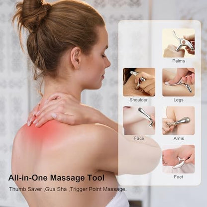 Eiito Gua Sha Trigger Point Massage Tool -Thumb Protector,Deep Tissue Massage,Muscle Scraper Tool