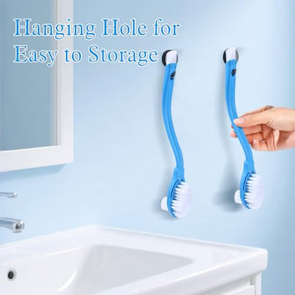 2Pcs 10in Shoes Cleaning Brushes, Double Sided Shoe Sole Cleaner Insider Shoe Wash Cleaner Large Boot Scrubber Cleaner Tool Kits, Blue