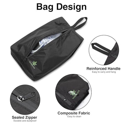 KOSMCCO 2 Pack Smell Proof Cleat Bags, Odor Resistant Shoe Bags | Carbon Lining, Athletic Shoe Bag for Soccer Cleats Golf and Gym Shoes, Water Resistant, Easy to Clean - size: 2Pcs