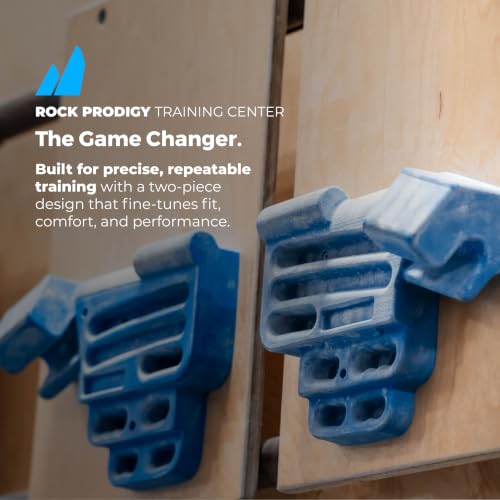 TRANGO Rock Prodigy Hangboard - Finger Training Board for Rock Climbing, Build Finger Strength, Home Training Board, Natural - Beech Wood, Pivot, Forge, Training Center - style: Training Center
