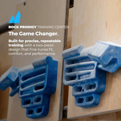TRANGO Rock Prodigy Hangboard - Finger Training Board for Rock Climbing, Build Finger Strength, Home Training Board, Natural - Beech Wood, Pivot, Forge, Training Center - style: Training Center